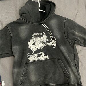 Kids Black Graphic Hoodie